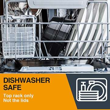 Glotoch Meal Prep Containers - Stackable & Eco-Friendly Solution