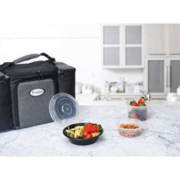 Glotoch Meal Prep Containers - Stackable & Eco-Friendly Solution