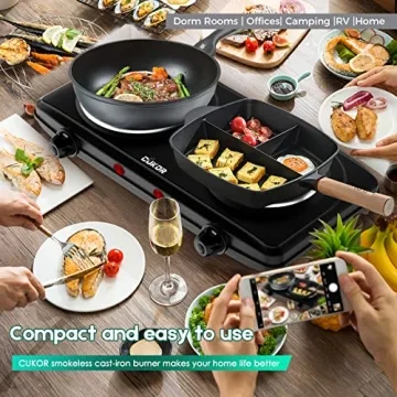 CUKOR Electric Hot Plate Double Burner for Convenient Cooking