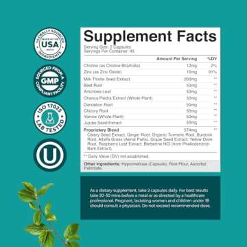 Liver Cleanse Detox & Repair 90 Capsules Herbal Liver Support