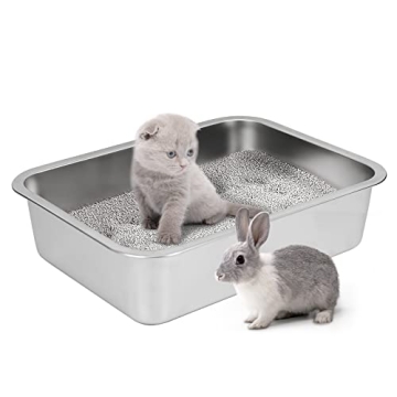 IKITCHEN Stainless Steel Cat Litter Box - Durable and Odor-Free