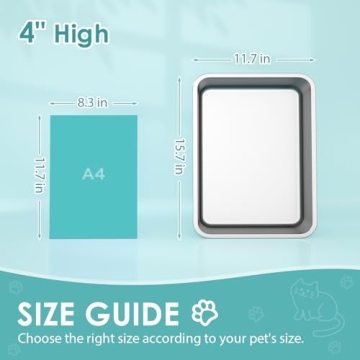 Durable IKITCHEN Stainless Steel Cat Litter Box