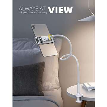 Lamicall Gooseneck Tablet Mount Holder for Bed