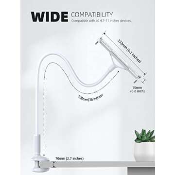 Lamicall Gooseneck Tablet Mount Holder for Bed