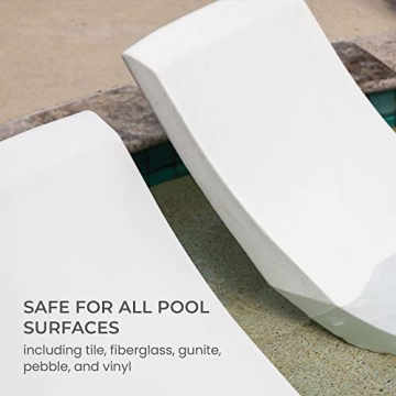Classic White In-Pool Lounger Set - Durable & Ergonomic