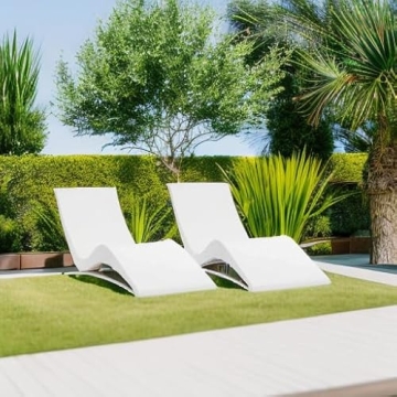 Classic White In-Pool Lounger Set - Durable & Ergonomic