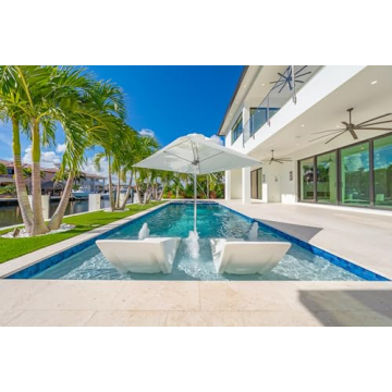 Classic White In-Pool Lounger Set - Durable & Ergonomic