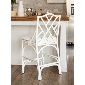 KOUBOO Chippendale Rattan Barstool for Stylish Comfort