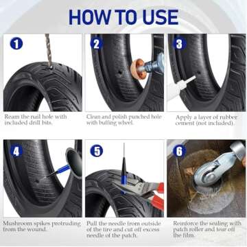 Socpuro Tire Repair Patch Tool Kit - 24 Pcs + Tools