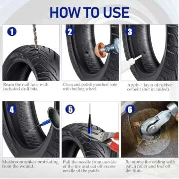 Socpuro Tire Repair Patch Tool Kit - 24 Pcs + Tools