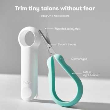 Frida Baby Grooming Kit | Baby Essentials Gift Set Includes Finger Brush with Storage Stand, Hair Brush with Case, Styling Hair Comb, Easy Grip Nail Scissors with Nail File and Case