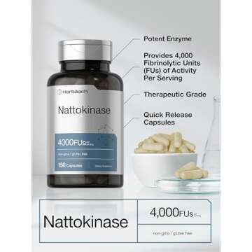Horbäach Nattokinase 4000 FU | 150 Capsules, Gluten Free