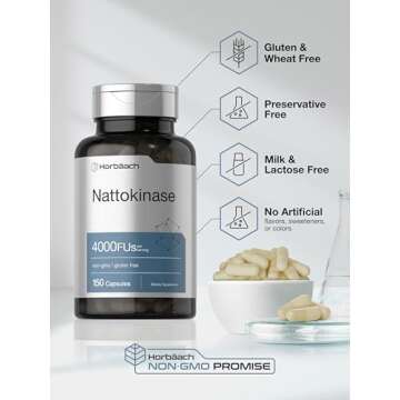 Horbäach Nattokinase 4000 FU | 150 Capsules, Gluten Free