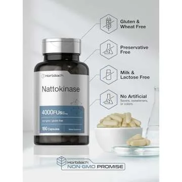Horbäach Nattokinase 4000 FU | 150 Capsules, Gluten Free