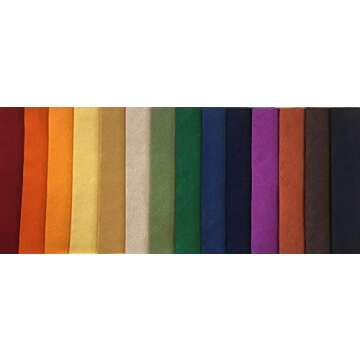 100% Wool Craft Felt - 14 Color Sheets - National NonWovens