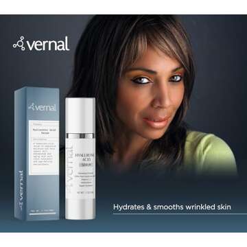 Vernal’s 100% Pure Hyaluronic Acid Serum – Rich With Vitamins C, E and Age-Defying Antioxidants - Anti Wrinkle, Anti Aging Face Serum that Lifts and Firms Skin, Made in USA