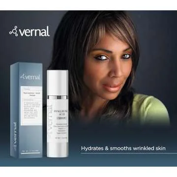 Vernal’s 100% Pure Hyaluronic Acid Serum – Rich With Vitamins C, E and Age-Defying Antioxidants - Anti Wrinkle, Anti Aging Face Serum that Lifts and Firms Skin, Made in USA