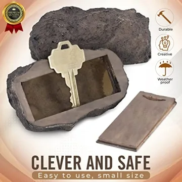 Hide-a-Spare-Key Rock - Realistic & Safe for Outdoors