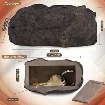 Hide-a-Spare-Key Rock - Realistic & Safe for Outdoors