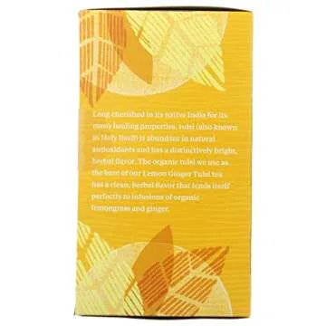 Allegro Organic Lemon Ginger Tulsi Tea Bags - Soothing & Delicious