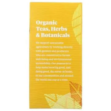 Allegro Organic Lemon Ginger Tulsi Tea Bags - Soothing & Delicious