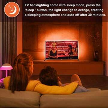 YEEMAYLUX TV LED Lights, TV Backlight with 2 Control Methods for 60-70 inch TV, SMD 5050 RGB Multicolored LED Light Strip with 4096 Color for Game Room,Home Theatre