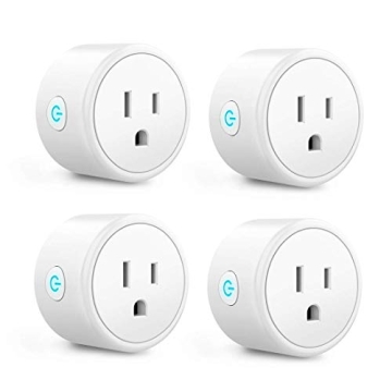 Aoycocr Smart Plug 4-Pack Bluetooth Wi-Fi Smart Outlet, Easy Remote Control for Home Devices