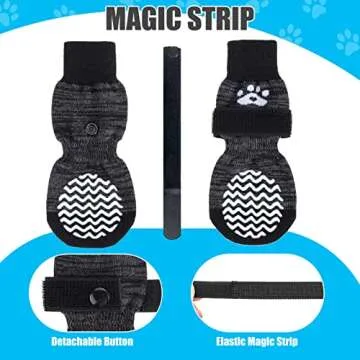PUPTECK Non-Slip Dog Socks for All Dog Sizes