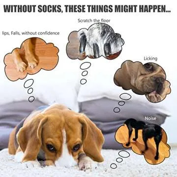 PUPTECK Non-Slip Dog Socks for All Dog Sizes