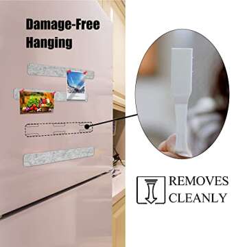 Felt Pin Boards Bar Strips for Walls Bulletin Board Removable with 24 Command Strips Memo Notice Boards as Classroom Office Decor, 4 Pack, 40 Push Pins