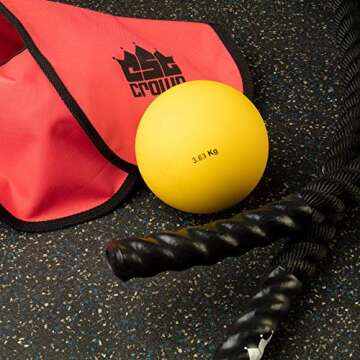 Crown Sporting Goods 7.26 Kg (16lbs) Indoor Shot Put Ball - Indoor Track & Field Quality Olympic Size Shot Put Ball for Indoor Practice & Weight Training for Men & Women