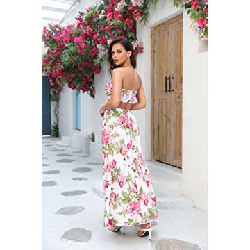 ClearFlower 2 Piece Beach Maxi Dress Set for Summer Style