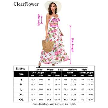 ClearFlower 2 Piece Beach Maxi Dress Set for Summer Style
