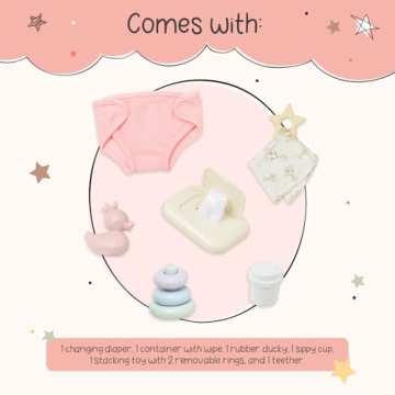 LullaBaby Play & Care Set - 9-Pc Doll Accessories for Kids