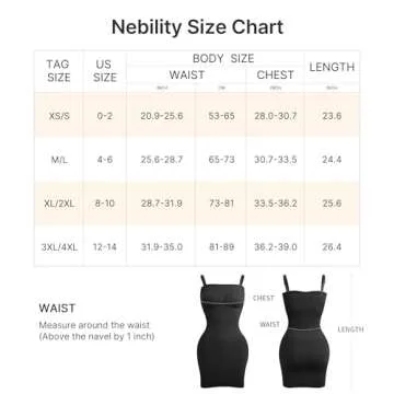 Nebility Strapless Shapewear Slip for Women Tummy Control Body Shaper Under Dress Seamless Lingerie with Removable Straps (Black,Medium/Large)