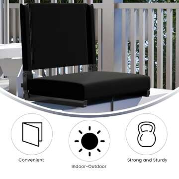Flash Furniture Portable Stadium Seat - Comfort & Portability