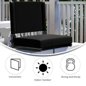 Flash Furniture Portable Stadium Seat - Comfort & Portability