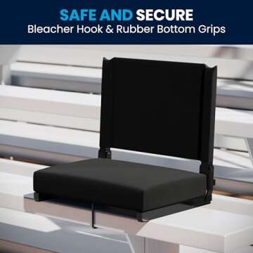 Flash Furniture Portable Stadium Seat - Comfort & Portability