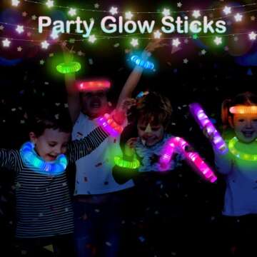 Glow Sticks Party Pack 12 PCS-Glow in Dark Party Favor Supplies for Kids,Light Up Glow Necklaces Bra...