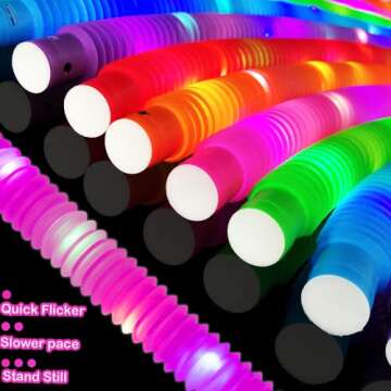 Glow Sticks Party Pack 12 PCS-Glow in Dark Party Favor Supplies for Kids,Light Up Glow Necklaces Bracelets Accessories for Toddlers,Neon Party Decorations for Mardi Gras Easter Birthday Camping
