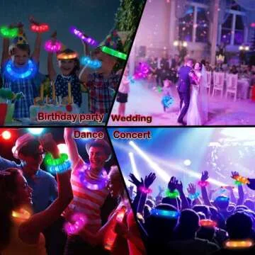 Glow Sticks Party Pack 12 PCS-Glow in Dark Party Favor Supplies for Kids,Light Up Glow Necklaces Bracelets Accessories for Toddlers,Neon Party Decorations for Mardi Gras Easter Birthday Camping