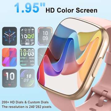 Stylish Cillso 1.95" Smartwatch for Women - Bluetooth Call, Heart Rate, & Fitness Tracker