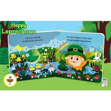 Happy Leprechaun Finger Puppet Book for Ages 0-4