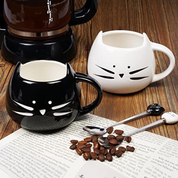Koolkatkoo Cute Cat Mug Set for Cat Lovers 12 oz
