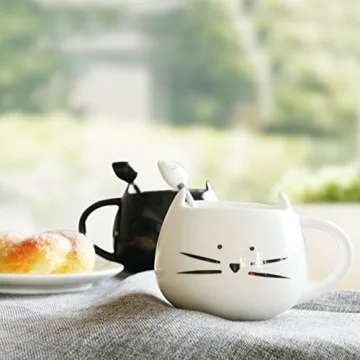 Koolkatkoo Cute Cat Mug Set for Cat Lovers 12 oz