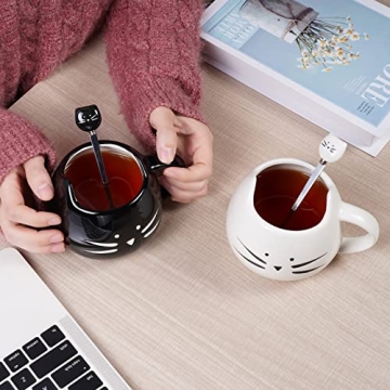 Koolkatkoo Cute Cat Mug Set for Cat Lovers 12 oz