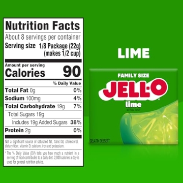 Jell-O Lime Gelatin Dessert Mix - Refreshing & Fun