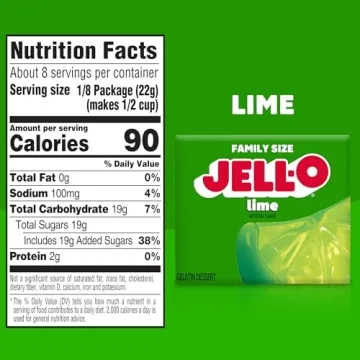Jell-O Lime Gelatin Dessert Mix - Refreshing & Fun