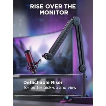 InnoGear Adjustable Mic Boom Arm with Cable Management