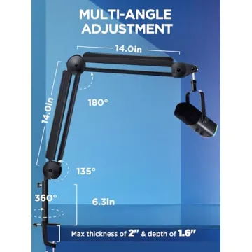 InnoGear Adjustable Mic Boom Arm with Cable Management